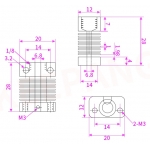 หัวฉีด(extruder) ender-3 / cr10 สำหรับ 3d printer